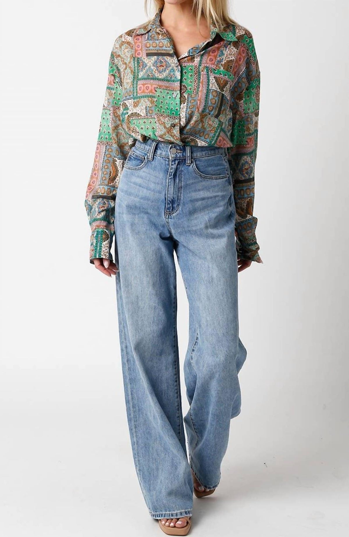 Olivaceous - Ella Button Down Shirt