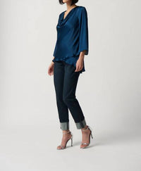Joseph Ribkoff - Draped Satin Blouse