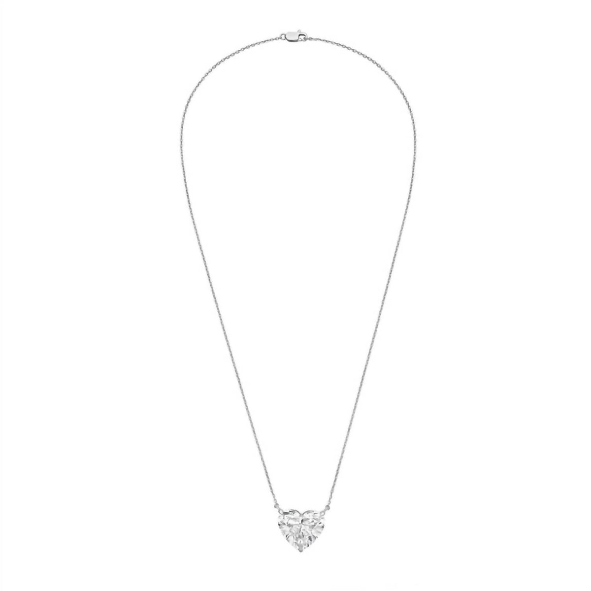 Diana M Jewels - Women's Lab Grown Diamond Solitaire Pendant Heart Necklace