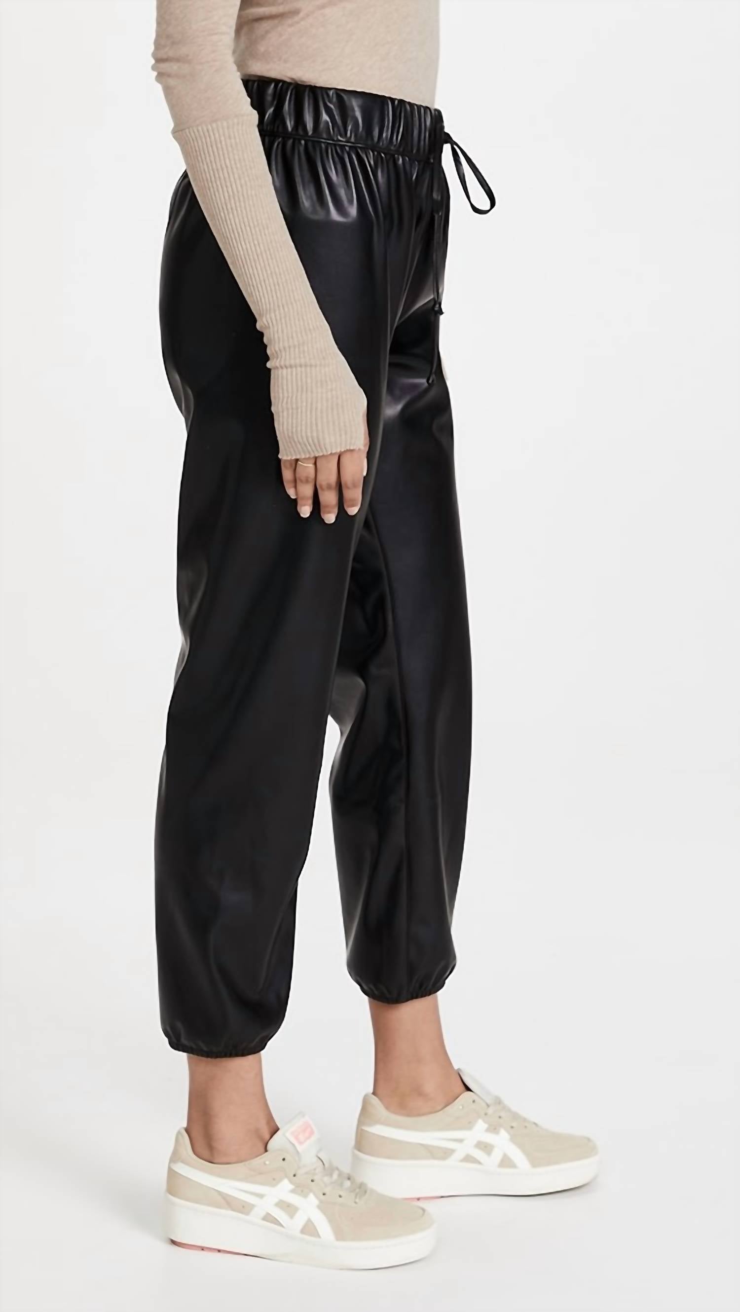 Enza Costa - Women's Vegan Leather Joggers