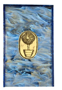 Southern Tribute Gifts Topiary Guest Towel Box in blue lapis - item