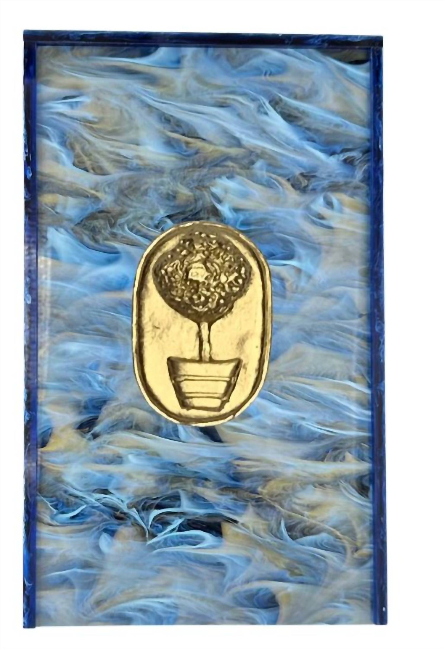 Southern Tribute Gifts Topiary Guest Towel Box in blue lapis - item