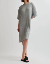 Skin - Rosa Ribbed Bateau-neck Midi Caftan