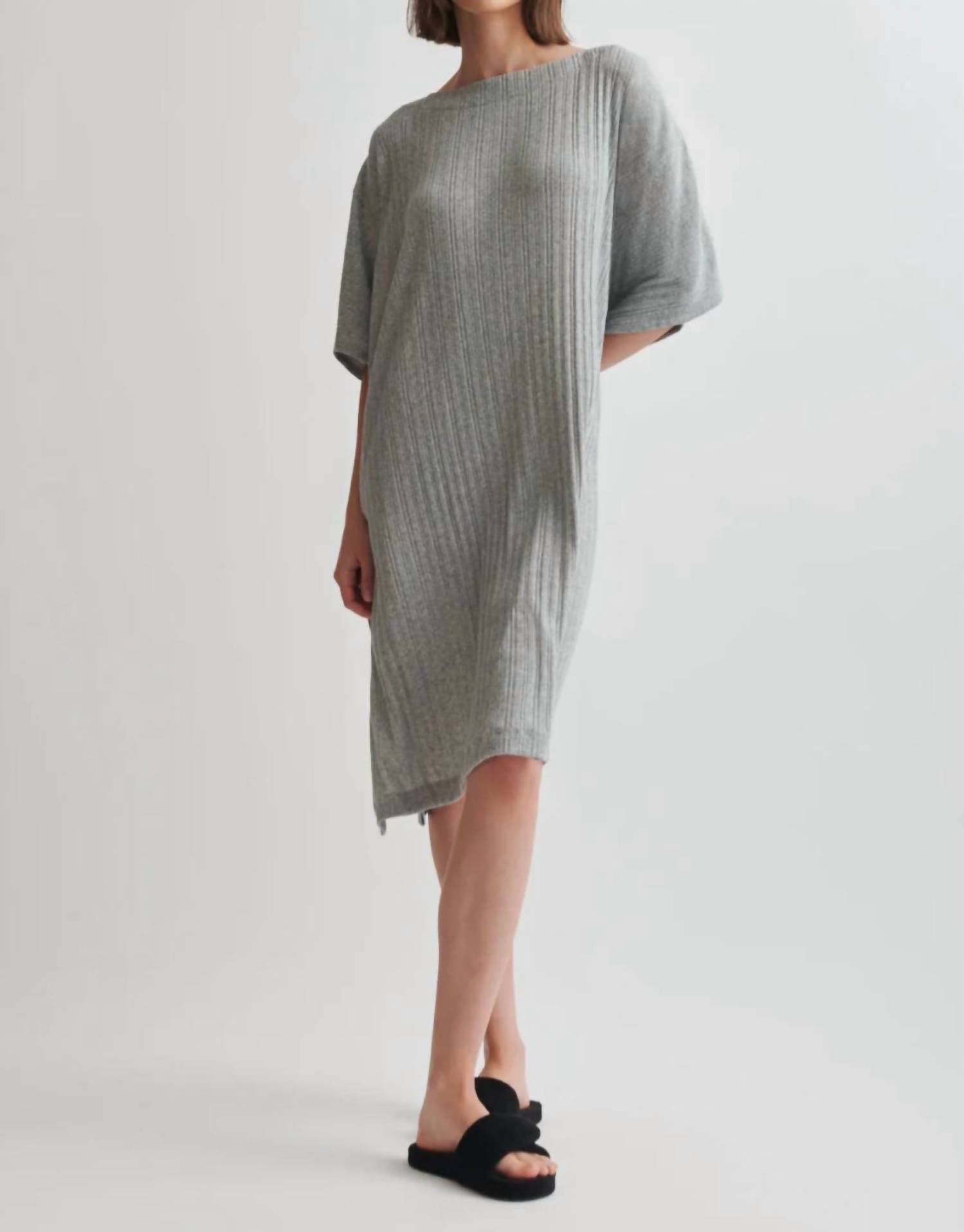 Skin - Rosa Ribbed Bateau-neck Midi Caftan