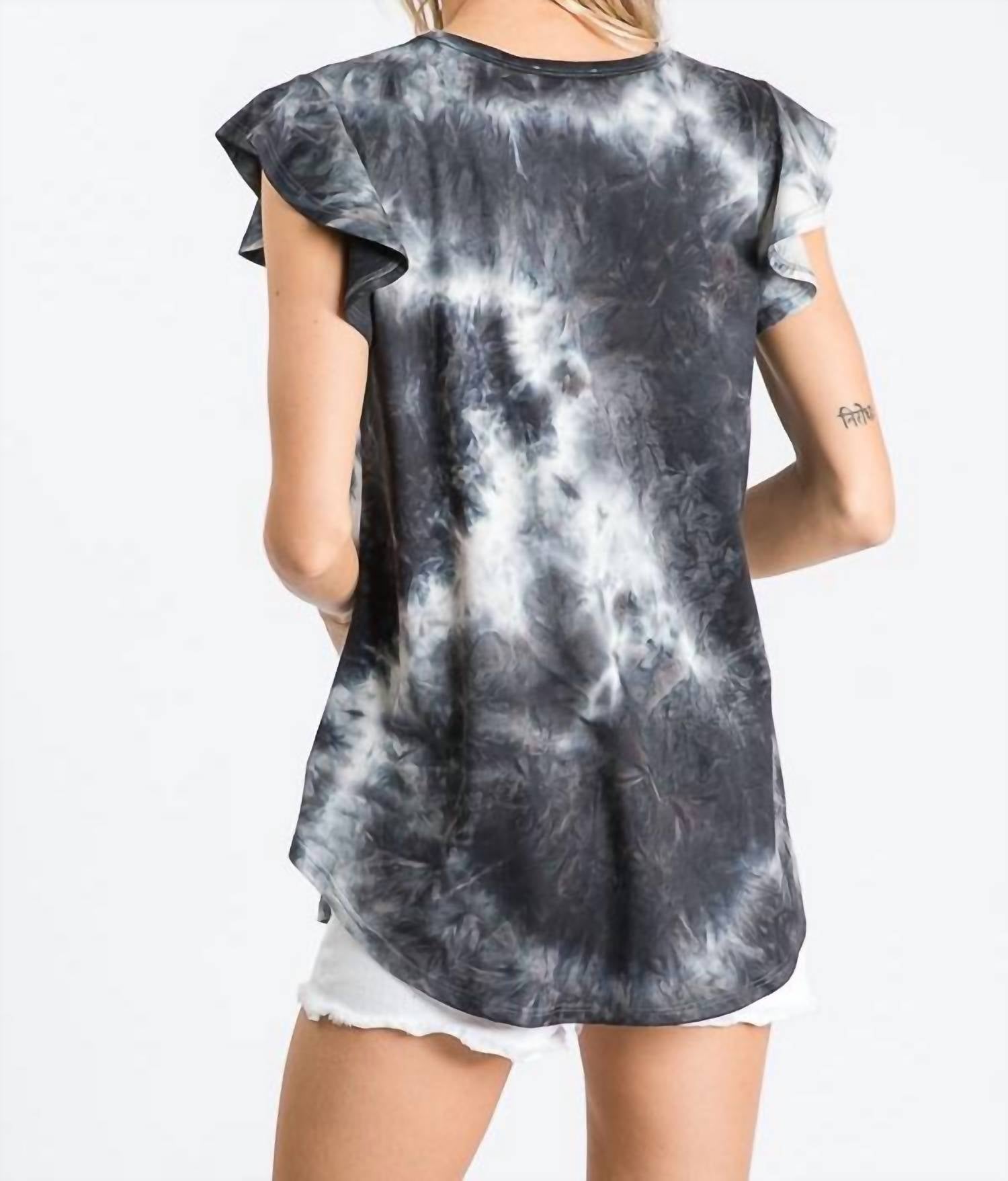 Heimish Usa - Ruffle Tie Dye Top - PLUS