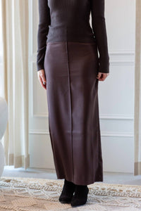 House of Dagmar Pencil Maxi Skirt in chocolate brown - women's skirt - view 4