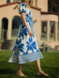 Jodifl - Side Slit Floral Midi Dress