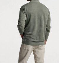 PETER MILLAR Glasgow Button Front Sweater in sage - men's sweater - alternate view