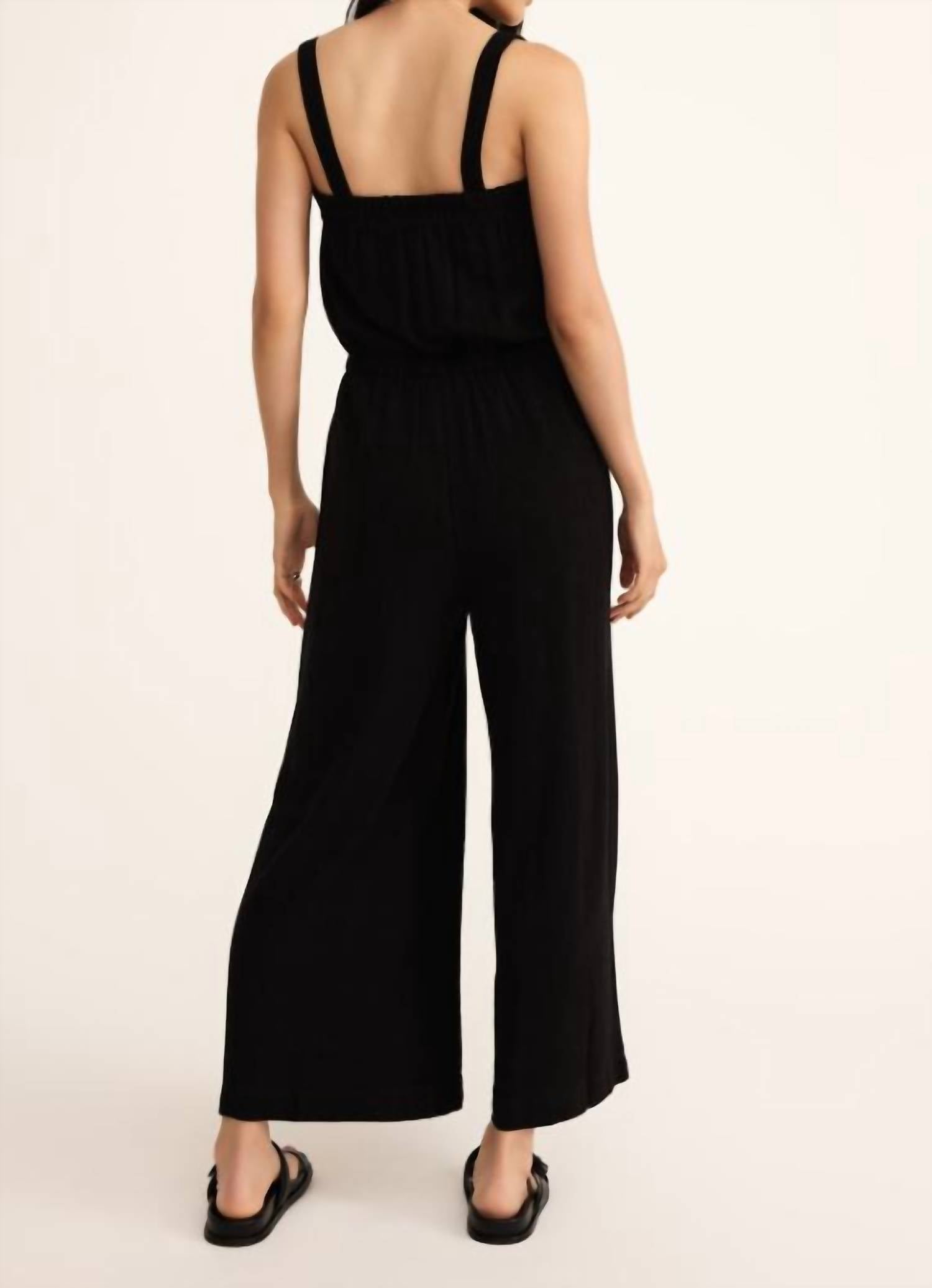 Z Supply Women's Solara Jumpsuit in black - women's pants - alternate view