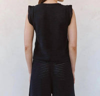 Bella Dahl - Short Sleeve V Neck Crochet Top