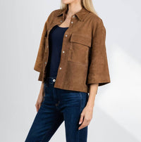 Repeat Cashmere - Suede Shirt Jacket
