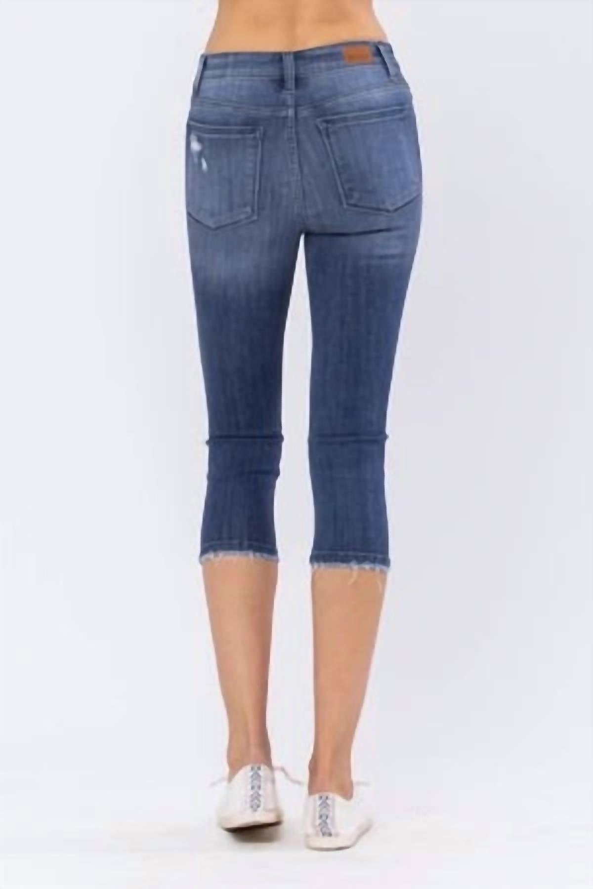 Judy Blue - Perfect Patch Capri Jeans