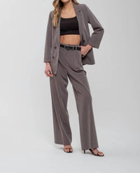 The Workshop Studio - Pinstripe Notched Collar Jacket