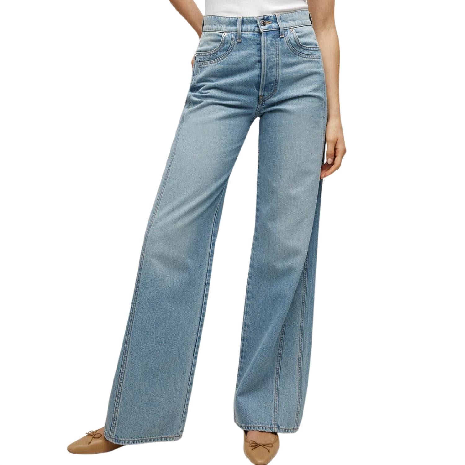 Veronica Beard - Women's Taylor Double-seam Wide-leg Jeans