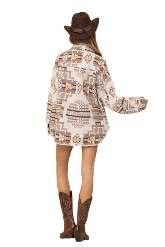 Blue B - Aztec Shacket