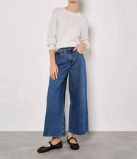 Apricot - Chevron Pointelle Lurex Sweater