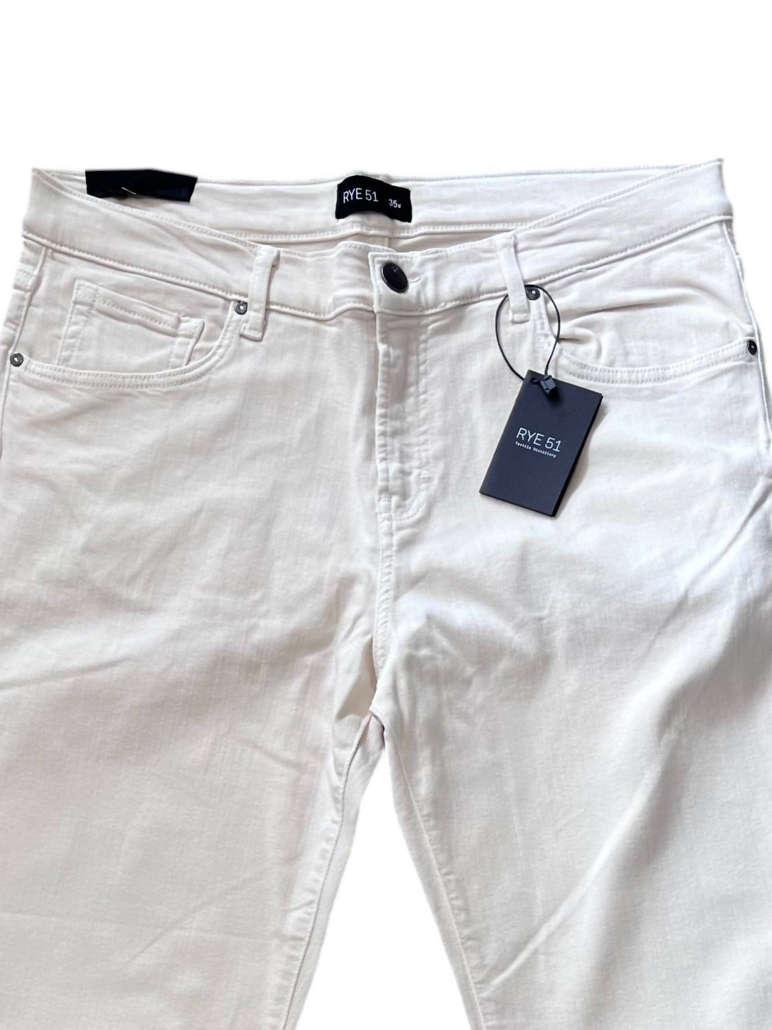 Rye 51 Women's Silo Straight Fit French Twill Pants in cream - women's pants - detail view