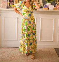 Sincerely Ours Gwen Maxi Dress in florencia - women's dress - detail view