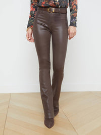 L'Agence RUTH STRAIGHT HEM JEAN in espresso coated - women's jeans