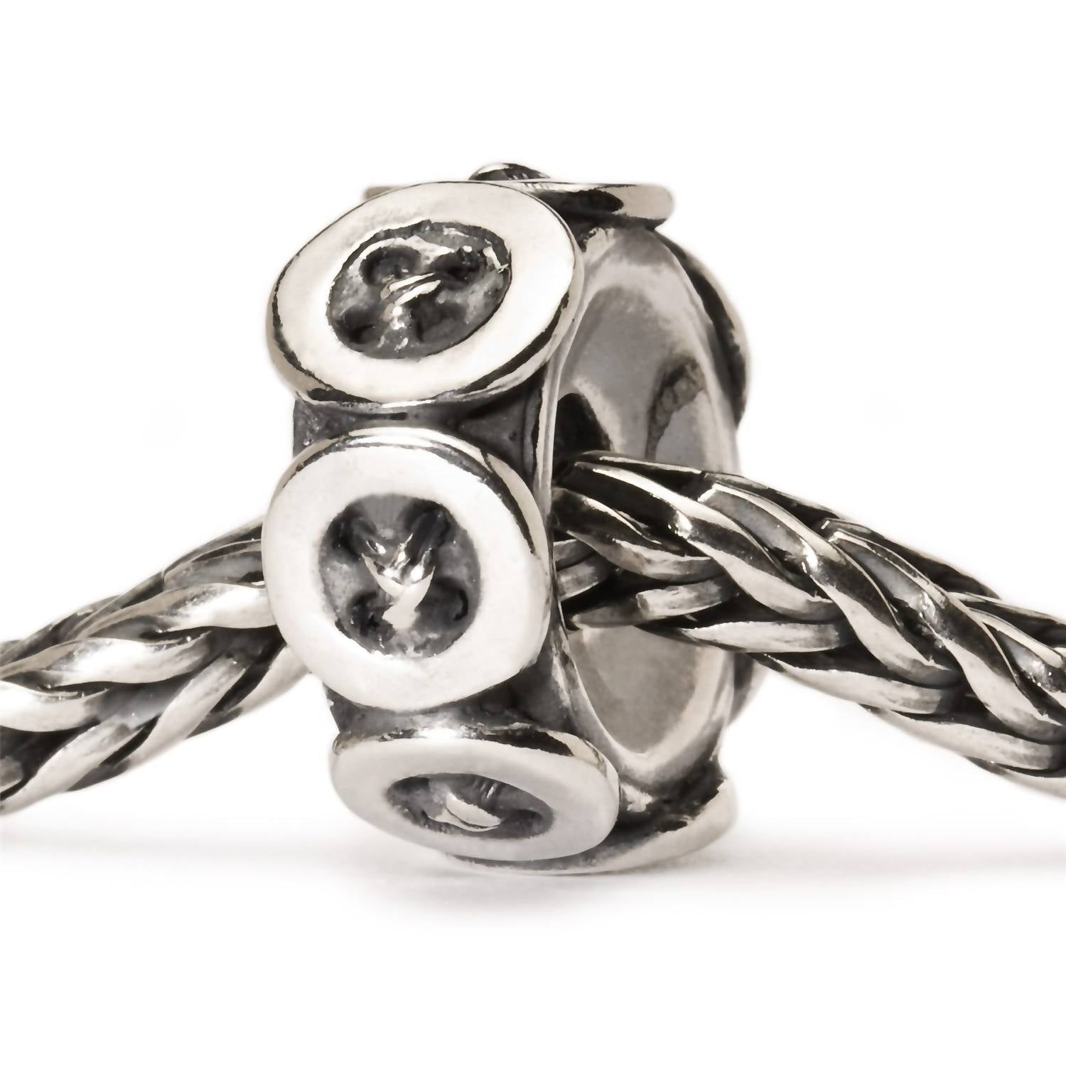 Trollbeads Buttons Bead in sterling silver - women's jewelry - alternate view