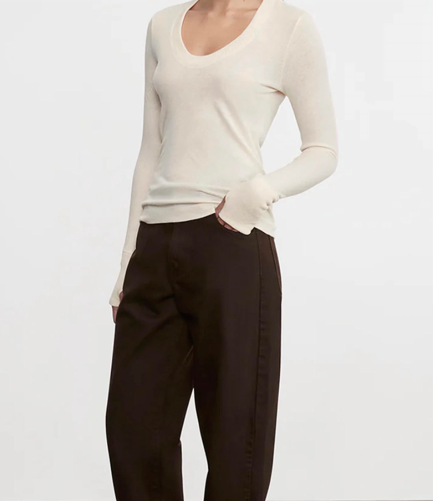 Enza Costa - Cashmere Easy Cuffed U Top