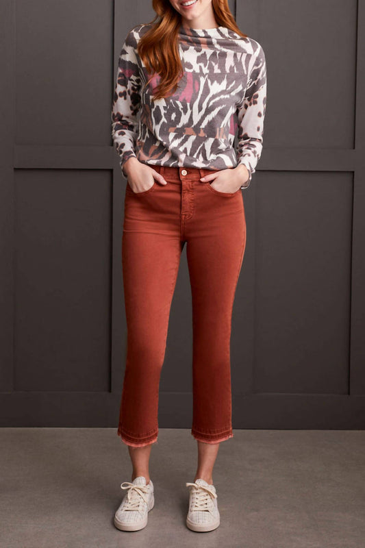 Tribal - Sophia Curvy Micro Flare Crop Pants