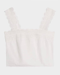Frame - Eyelet Square Neck Tank Top