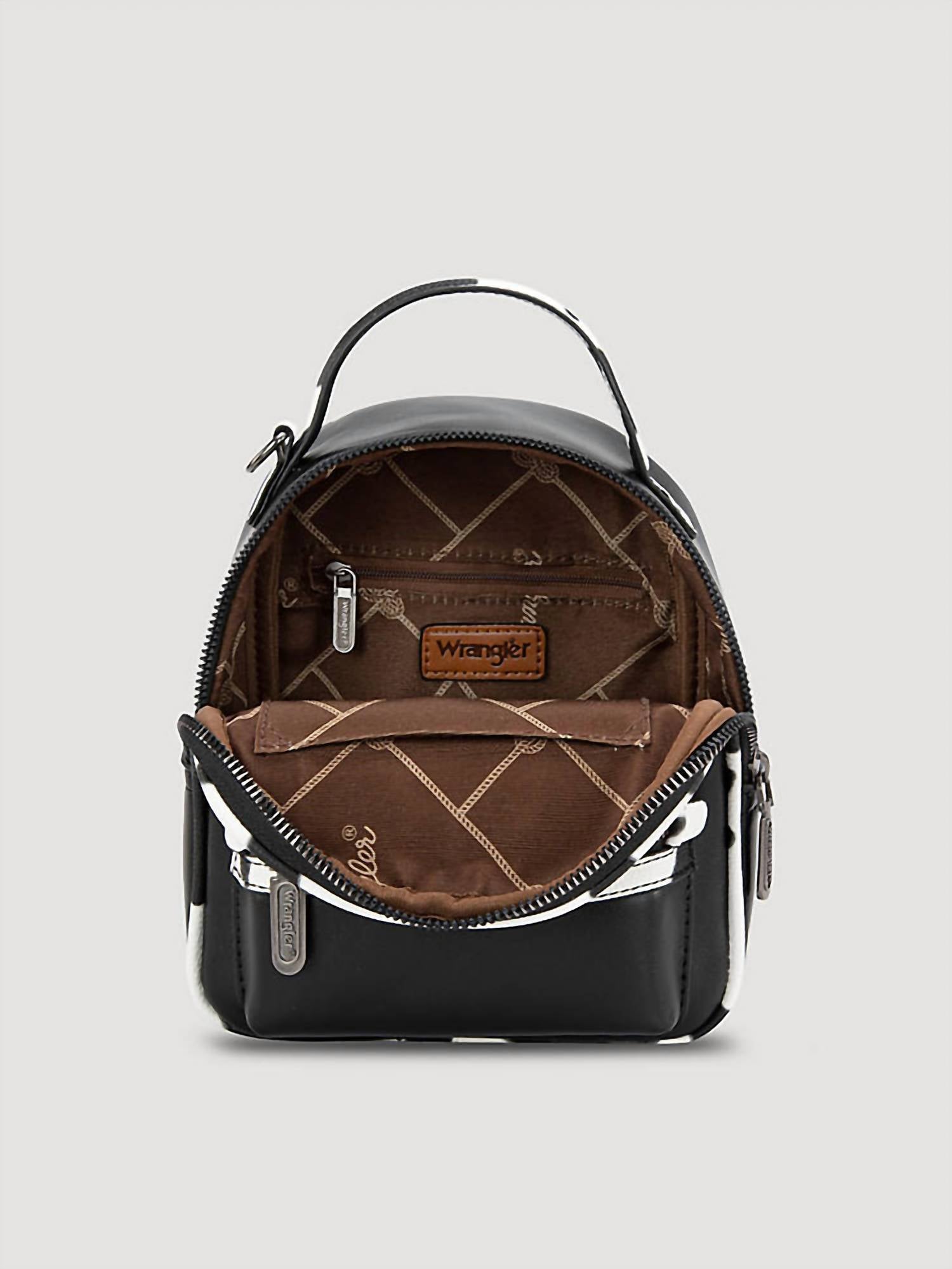 Wrangler - Mini backpack with cow print trim