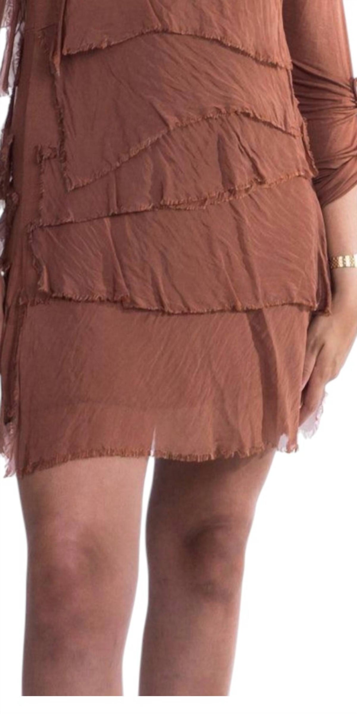 Gigi Moda - Siena Sleeve Ruffled Mini Dress