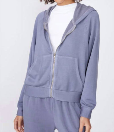 Stateside - Softest Fleece Cropped Zip-Up Hoodie