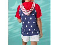 Coco + Carmen - Brianna Hooded Tee With Stars & Stripes
