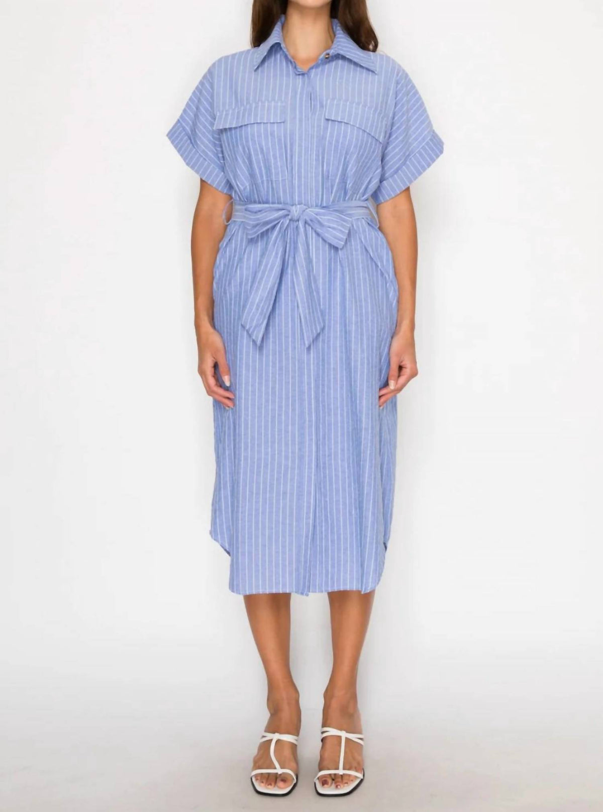 Meet Me In Santorini - Women's Shirt Dress