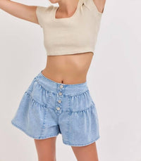 Cello - 4 Button High Rise Flare Shorts