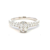 Aamiaa - 0.82 Carat Natural Diamond Cluster Engagement Ring