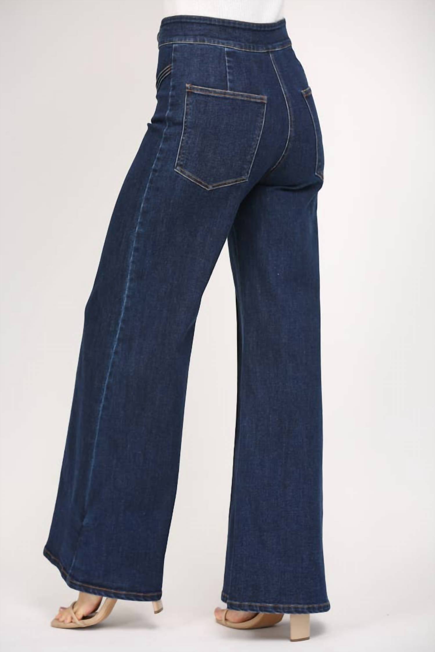 Fate By Lfd - High Waisted Wide Leg Denim Jeans