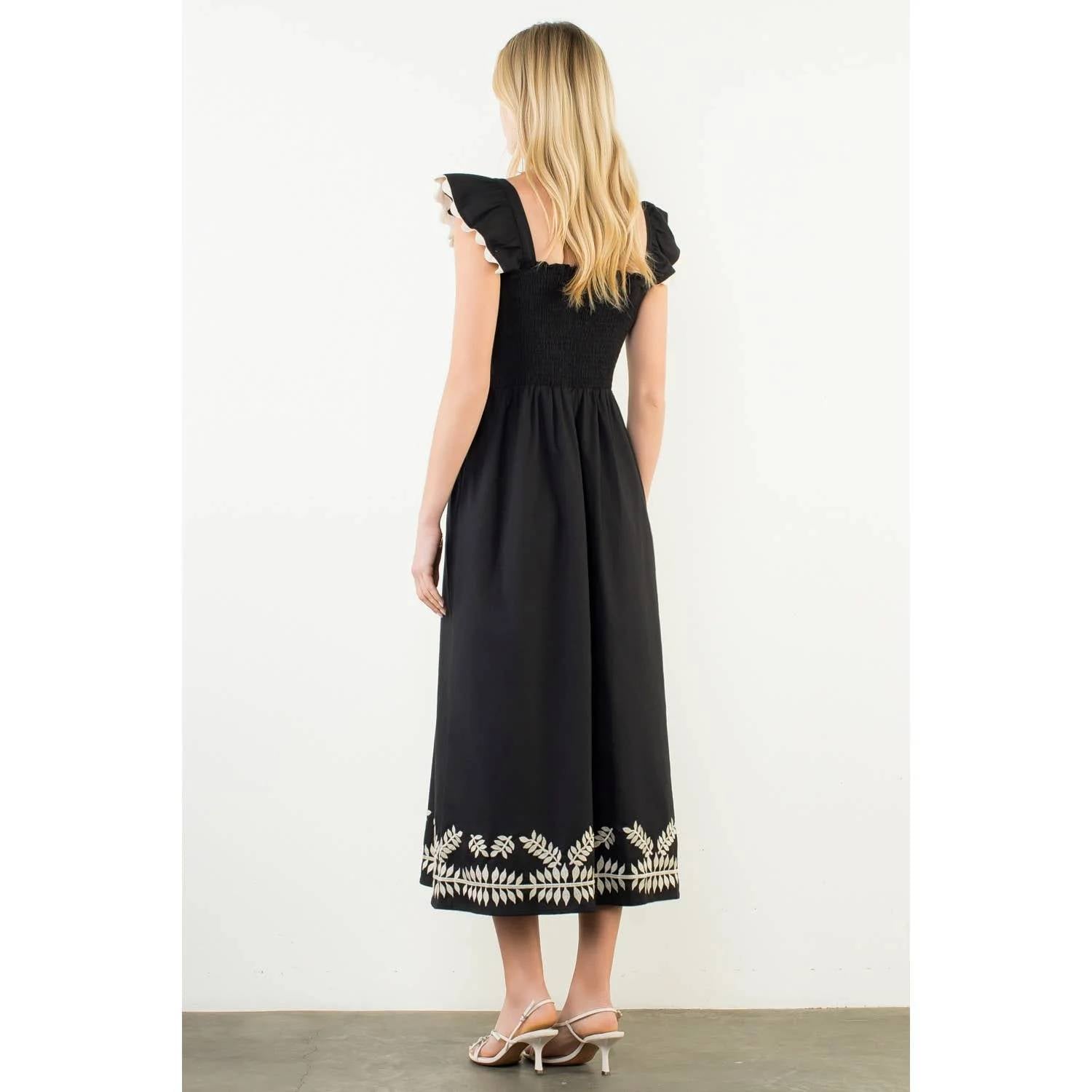 Thml - Shleby Embroidered Midi Dress