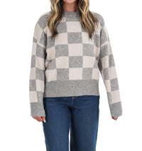 Miou Muse - September Sky Check Sweater