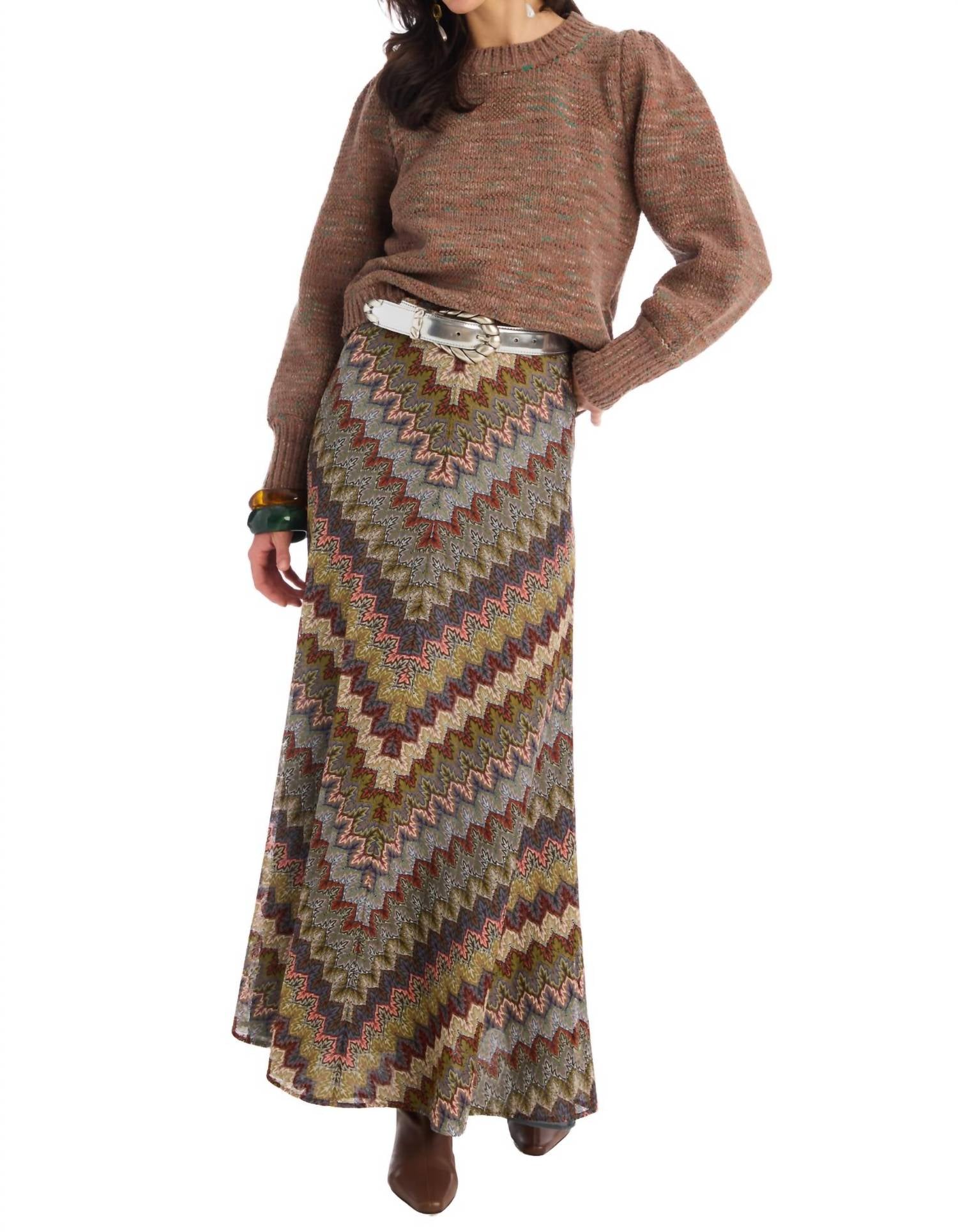 ALLISON NEW YORK Charlotte Knit Puff Sleeve Sweater in mocha - women's sweater - view 5