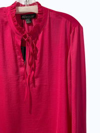 Renuar Women's Woven Blouse in peony - women's blouse - detail view