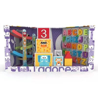 J'Adore - Race Track, Animal & Number Nesting Blocks, ABC Puzzle Set
