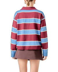 English Factory - Striped Polo Knit Top