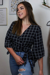 She + Sky - Wrap Kimono Top
