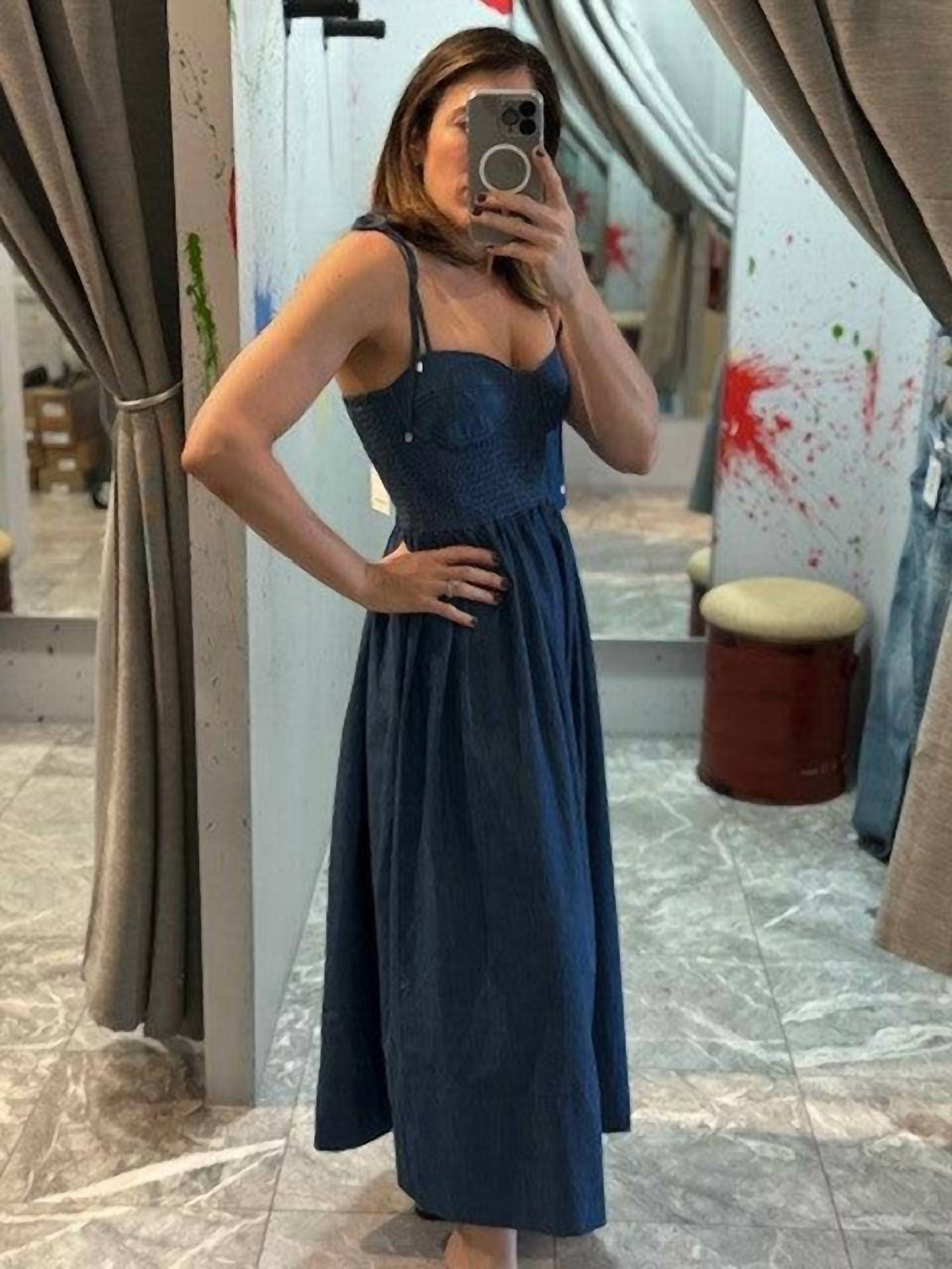 Karina Grimaldi - Denim Midi Dress