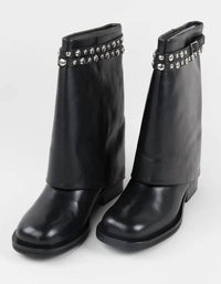 Free People - Women's Scorpio Studded Foldover Boots