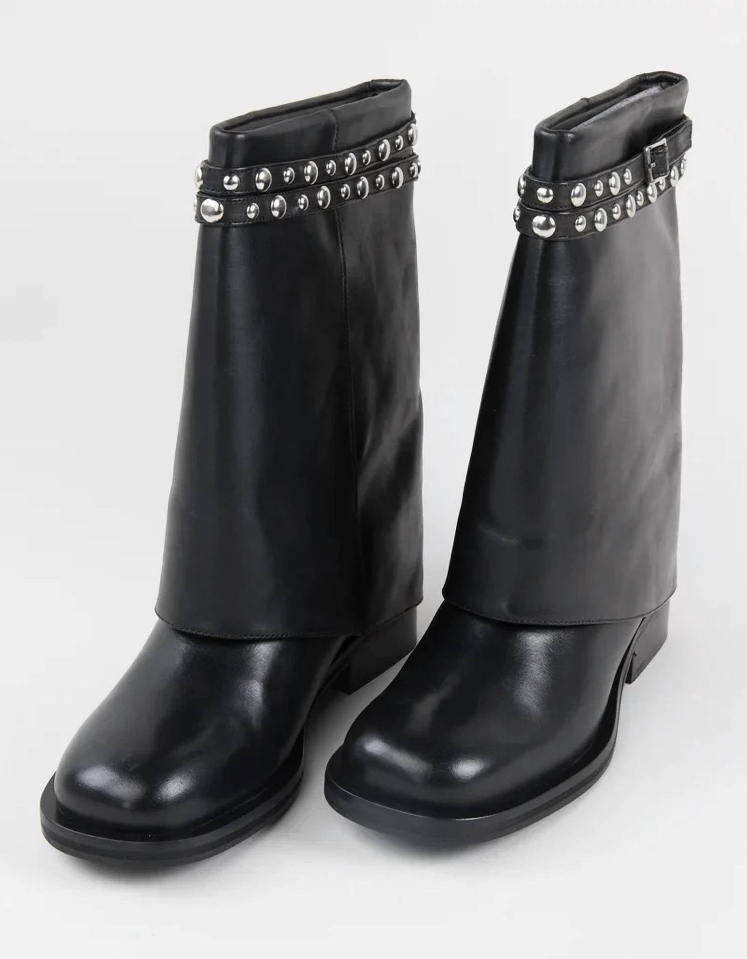 Free People - Women's Scorpio Studded Foldover Boots