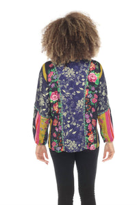 Johnny Was Cantero Jacket in blue - women's jacket - detail view