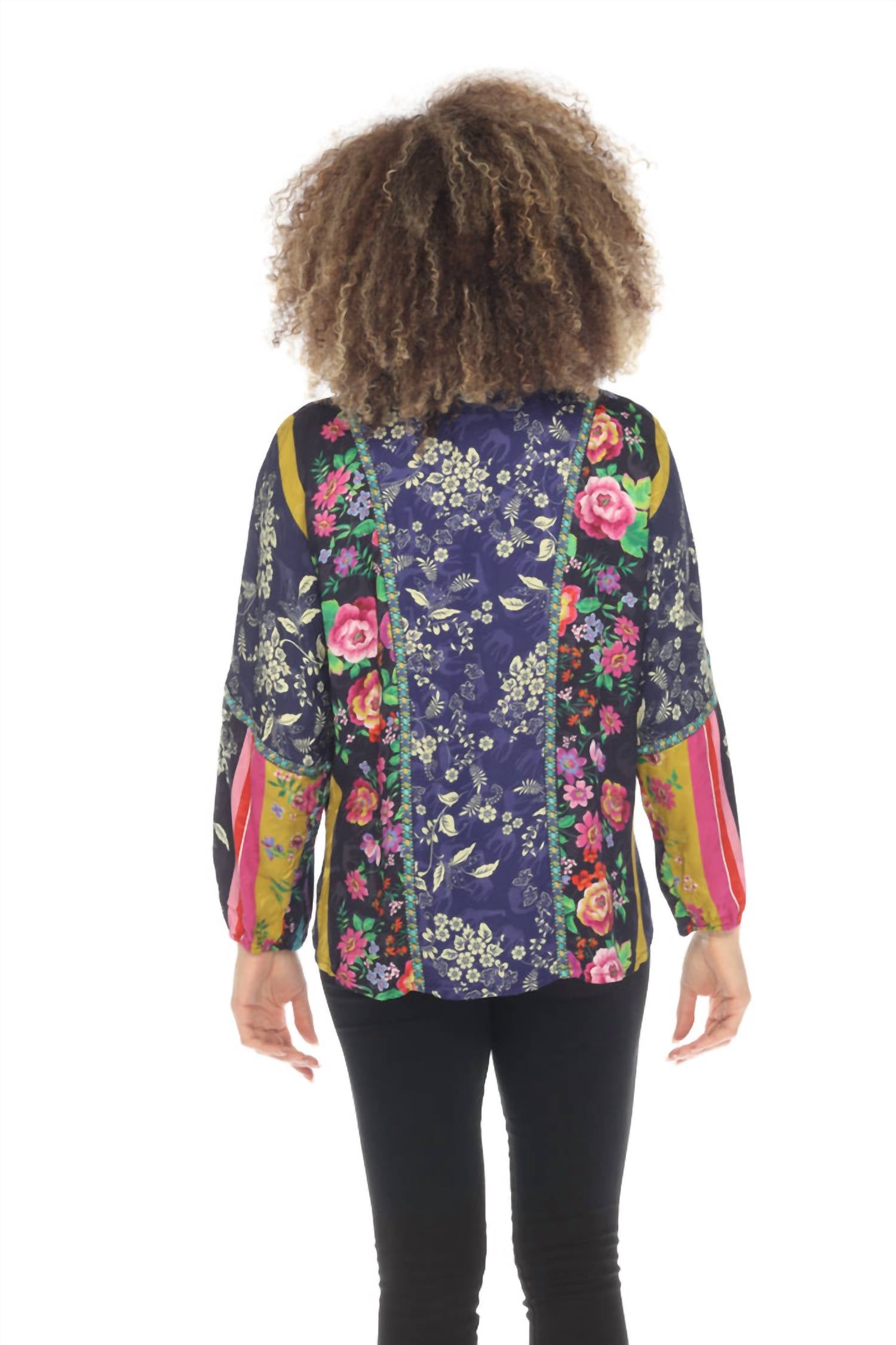 Johnny Was Cantero Jacket in blue - women's jacket - detail view