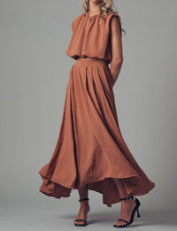 Urban Daizy - Pleated High-waist Skirt