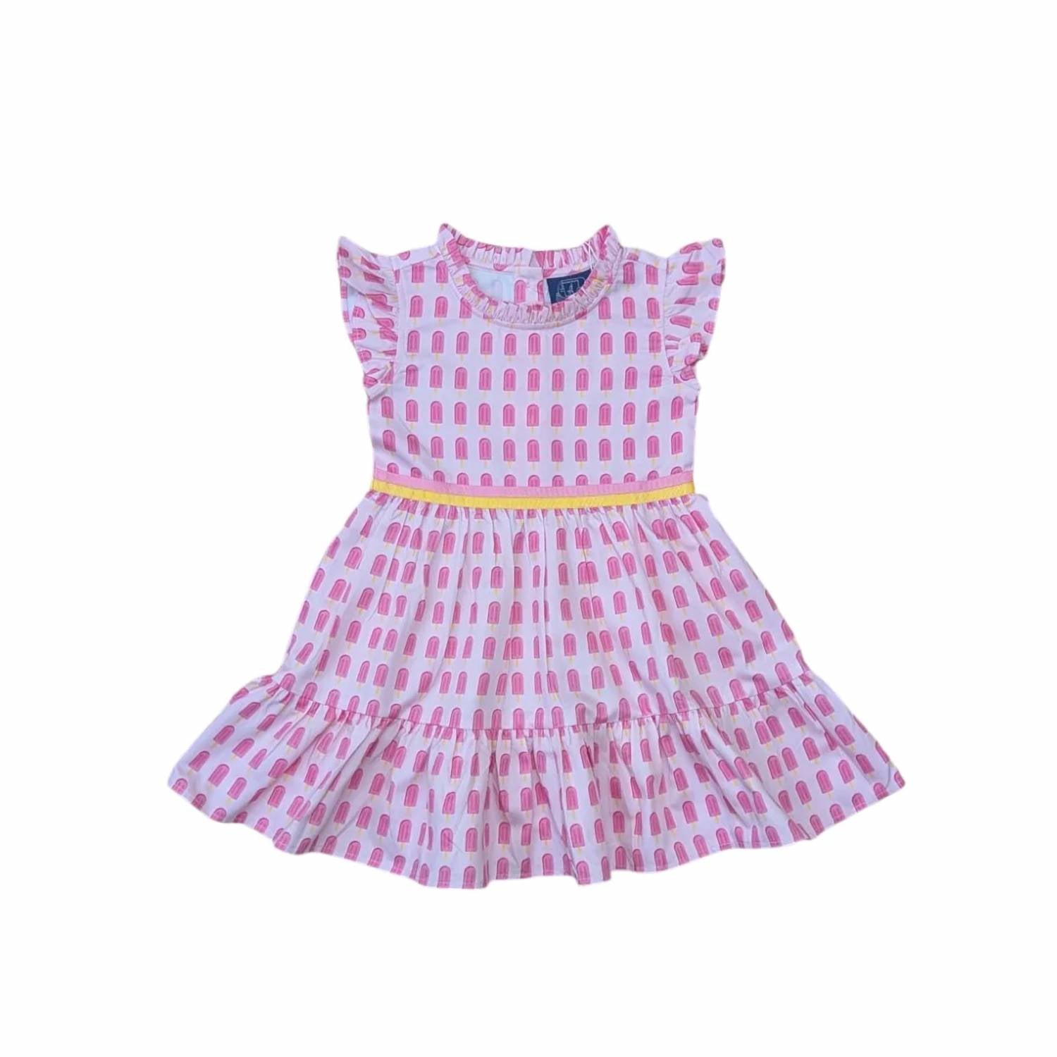 Tuktuk Designs - Girl's Popsicles Print Ruffle Dress