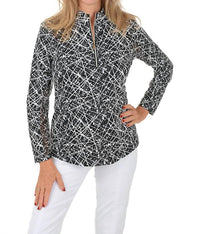 Lulu-B - High Neck Zip Up Top